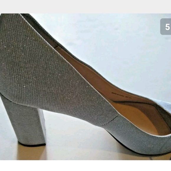 SOLD Nina "Farlyn" Dress Pumps Silver Metallic 9.5 - Picture 5 of 8